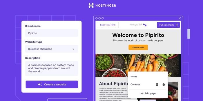 hostinger website builder